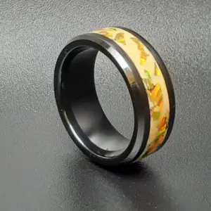 Butterscotch opal and tuscany glow powder on ceramic