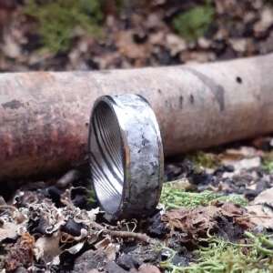 Moonstone on Damascus