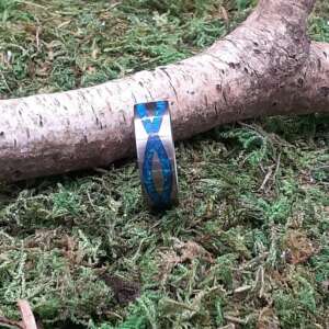 Sapphire opal infinity ring
